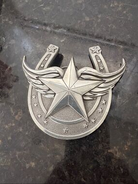 Winged star Horseshoe Belt buckle